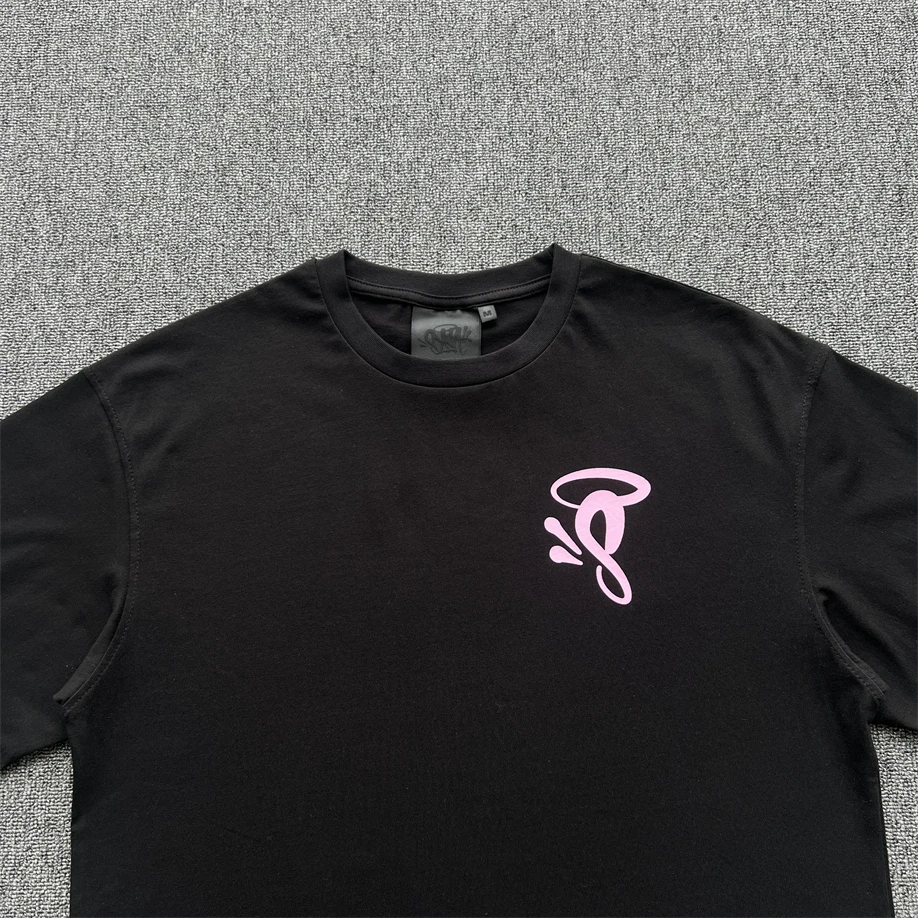 

Высококачественная свободная футболка с модным принтом, повседневный летний топ, впитывающий пот, из чистого хлопка