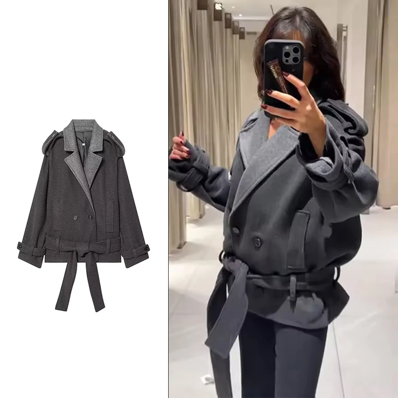 

Зимние женские куртки 2026: Новая модная свободная теплая куртка с уникальным поясом, универсальная для молодежи, для путешествий, с длинным рукавом