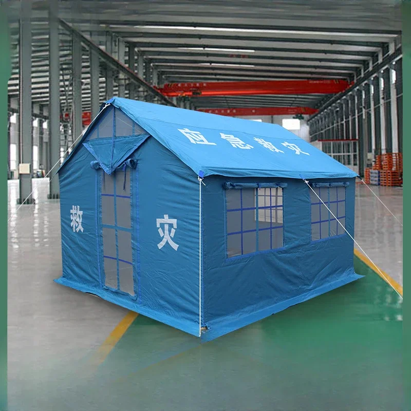 Outdoor emergency disaster relief tent civil earthquake and flood control relief materials single cotton canopy