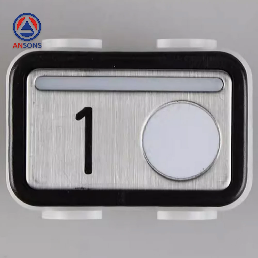 M-Type Elevator Push Button Square DS Aluminium Surface Ansons Elevator Ersatzteile