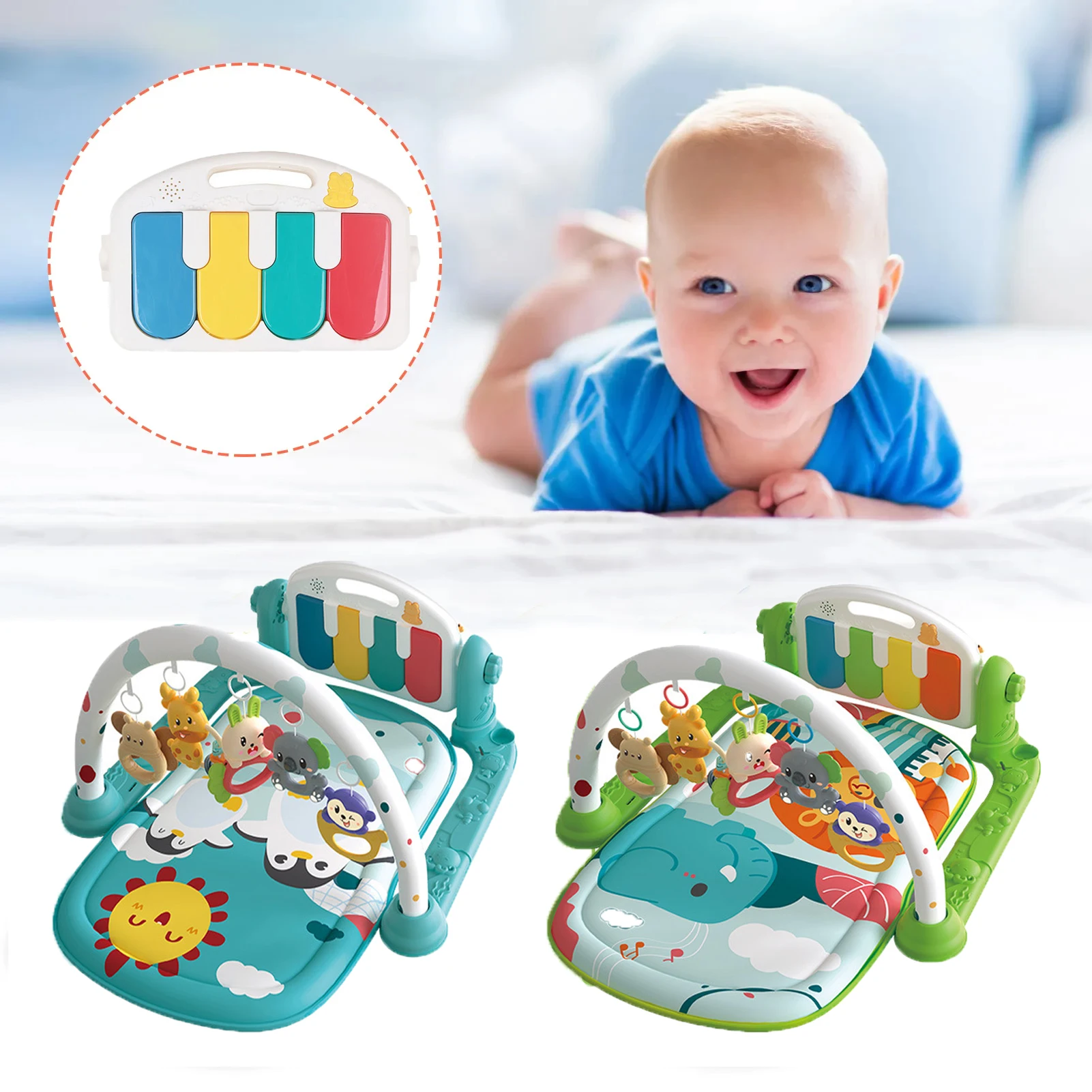 

Baby Pedal Piano for Children Music Piano Fitness Frame Toy Climbing Mat Newborn Musical Instrument Appease Piano Play Mats Gift