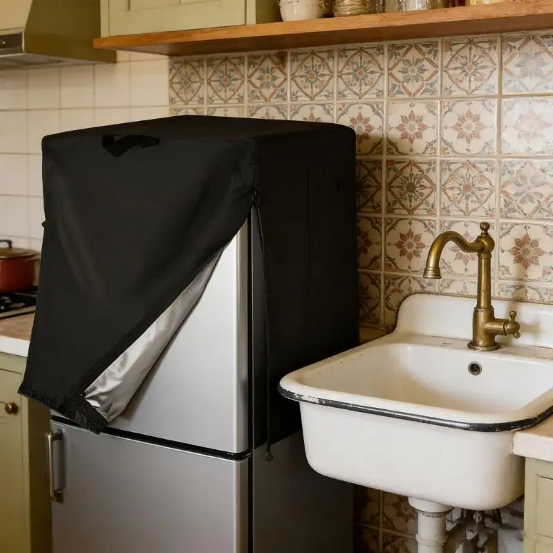 

Modifiable Cord Refrigerator Cover Storage Bags for Tiny Refrigerator Refrigerator University Fabric 87HA