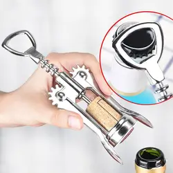 Alloy Wine Opener Wing Corkscrew Corkscrew Beer Opener Bottle Opener Manual Wine Cork Remover For Home Kitchen Restaurant Bar