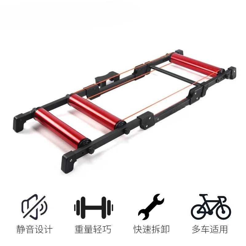 Indoor Bicycle Roller Trainer Adjustable Cycling Training Stand Foldable Balance Exercise Platform for Road Bike Fitness