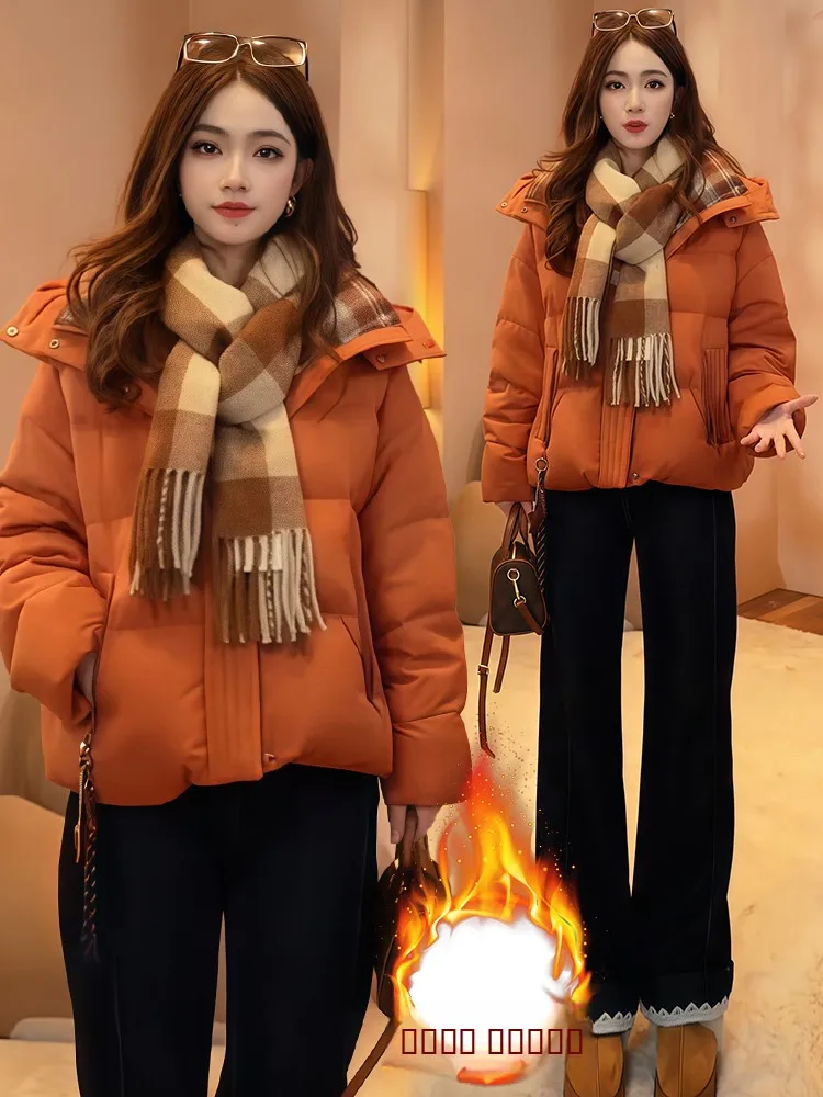 

Korean Sle plus Size Warm Fce Lined Thiened Jaet Top Women's Winter High Quali Faionable Streetwear Coat