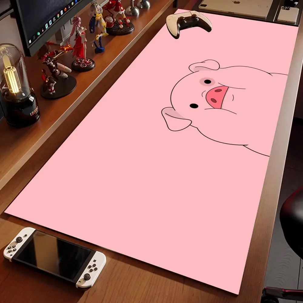 Pink Pig cute Mouse Pad PC game mousepad laptop desk pad XXL non-slip computer keyboard table kawaii notebook accessories mats