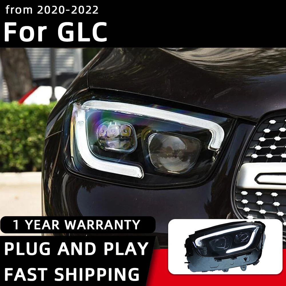 

Car Styling Headlights for Benz GLC C253 X253 GLC260 GLC300 LED Headlight 2020-2022 Head Lamp DRL Signal Projector Len