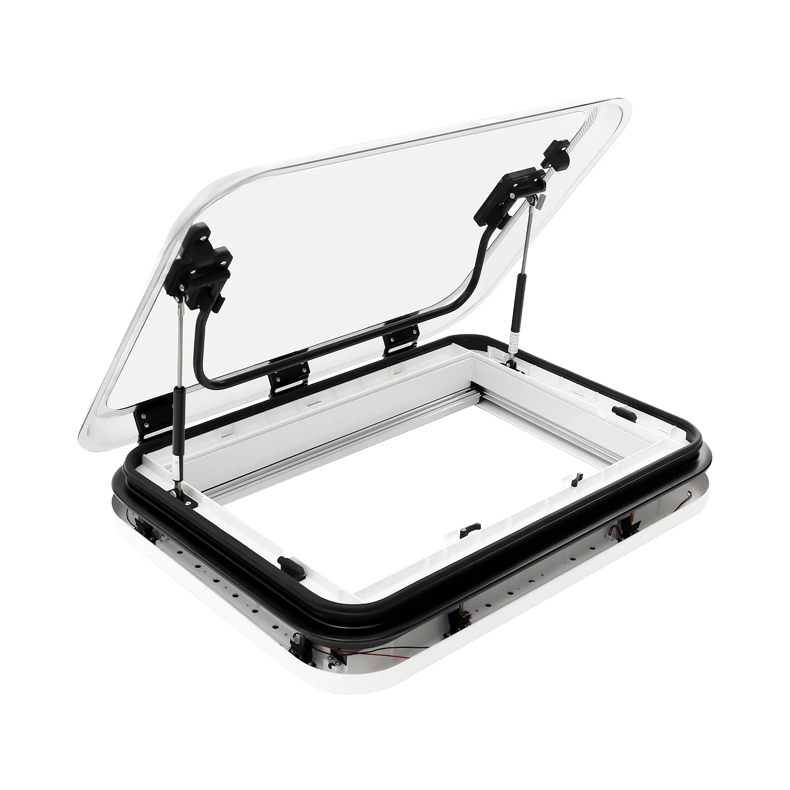 700x500mm 채광창 지붕 환기구 캐러밴 RV 지붕 환기구 LED 조명 포함 캠퍼 모터홈 트레일러용