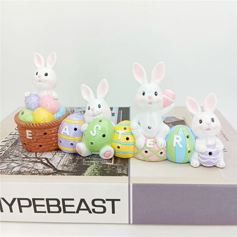 

Easter Rabbit Bunny Decorations For Bedroom Cute - 2D Easter Egg Bunny Bunny Party Centerpiece Cutouts TV Cabinet Durable