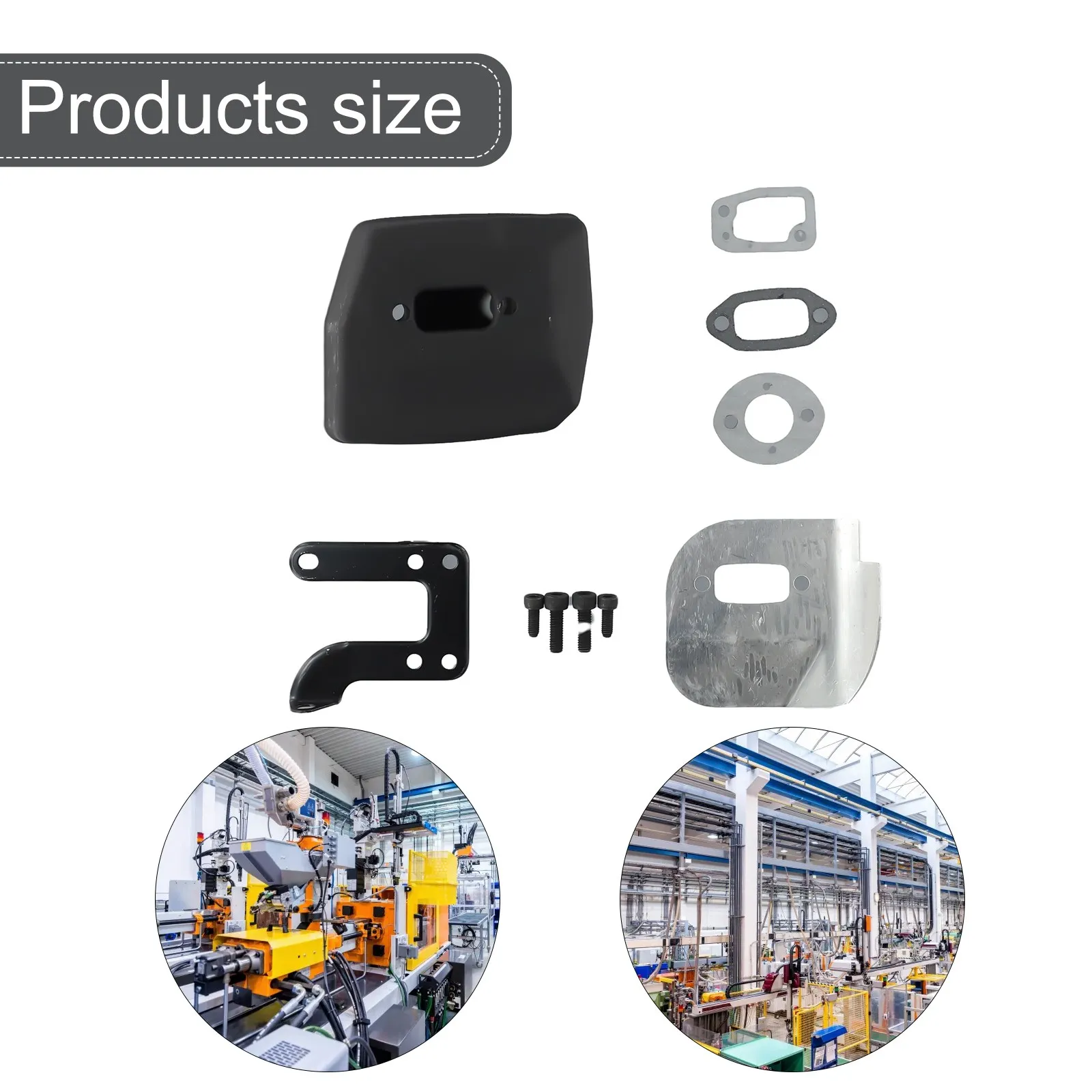 Exhaust System Upgrade Muffler Deflector Kit Compatible with Numerous For Ported Chainsaw Variants Including \\\'72\\\'