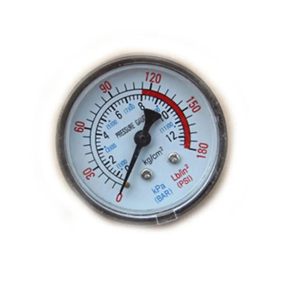 Hot Selling Air Compressor Pneumatic Hydraulic Fluid Pressure Gauge 0-12Bar / 0-180PSI