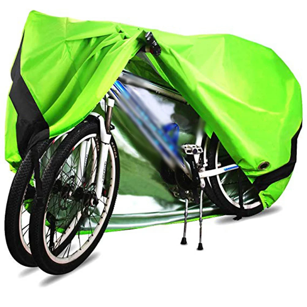 

Bike Cover Size M Black Fluorescent Green Waterproof Outdoor Dustproof Cover Metal Lockhole Windproof Bike Protector