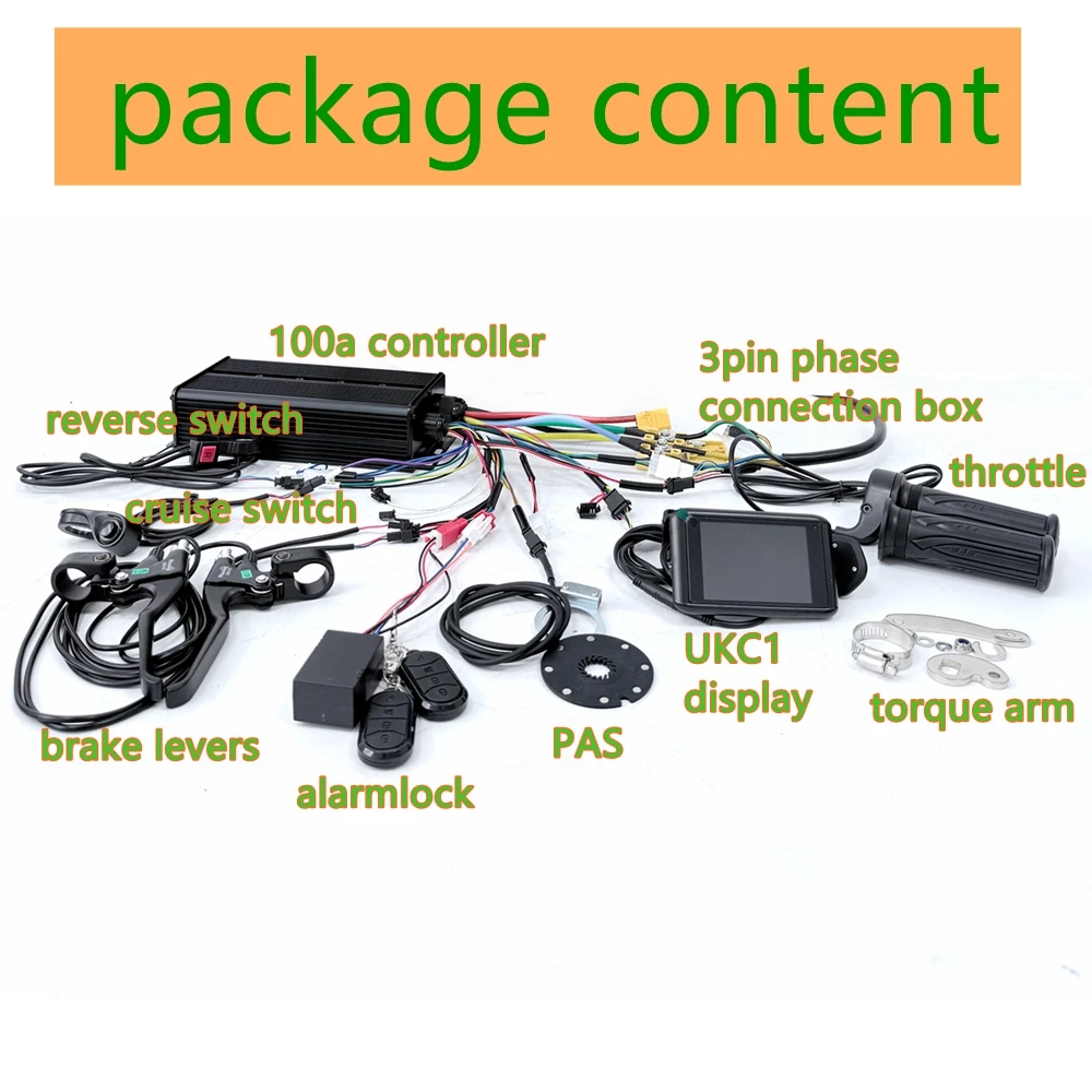 NBpower 170/190mm Dropout 48-72V 5000W BLDC Hub Motor Fat Ebike Snow Bike Conversion Kit 20/24/26x4.0 Dual Mode 100A controller - view 4