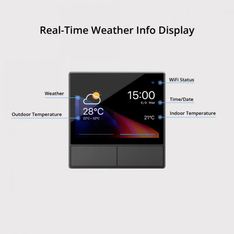 SONOFF-Interruptor inteligente de pared para el hogar, termostato inteligente con WiFi y pantalla, con Alexa, Google, Ewelink, Alice, para UE y EE. UU.