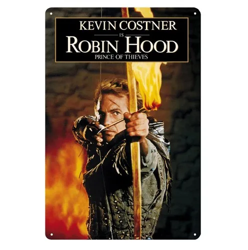 Robin Hood Kevin Costner  Movie Metal Poster Tin Sign  Plaque