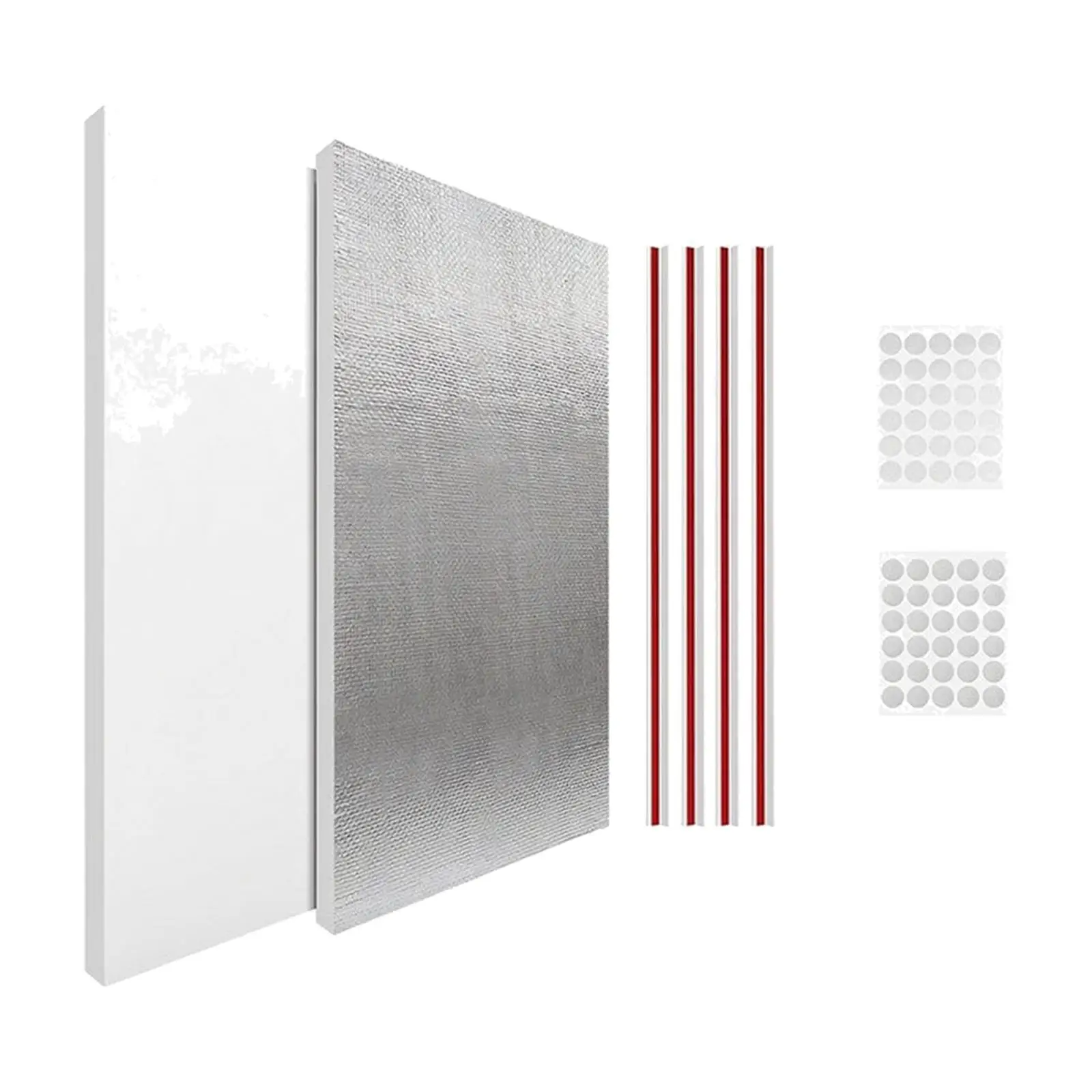 Air Conditioner Seal Insulation Foam for Window AC Cut to Size Reflective Aluminum Foil Panel Stops Drafts and Light