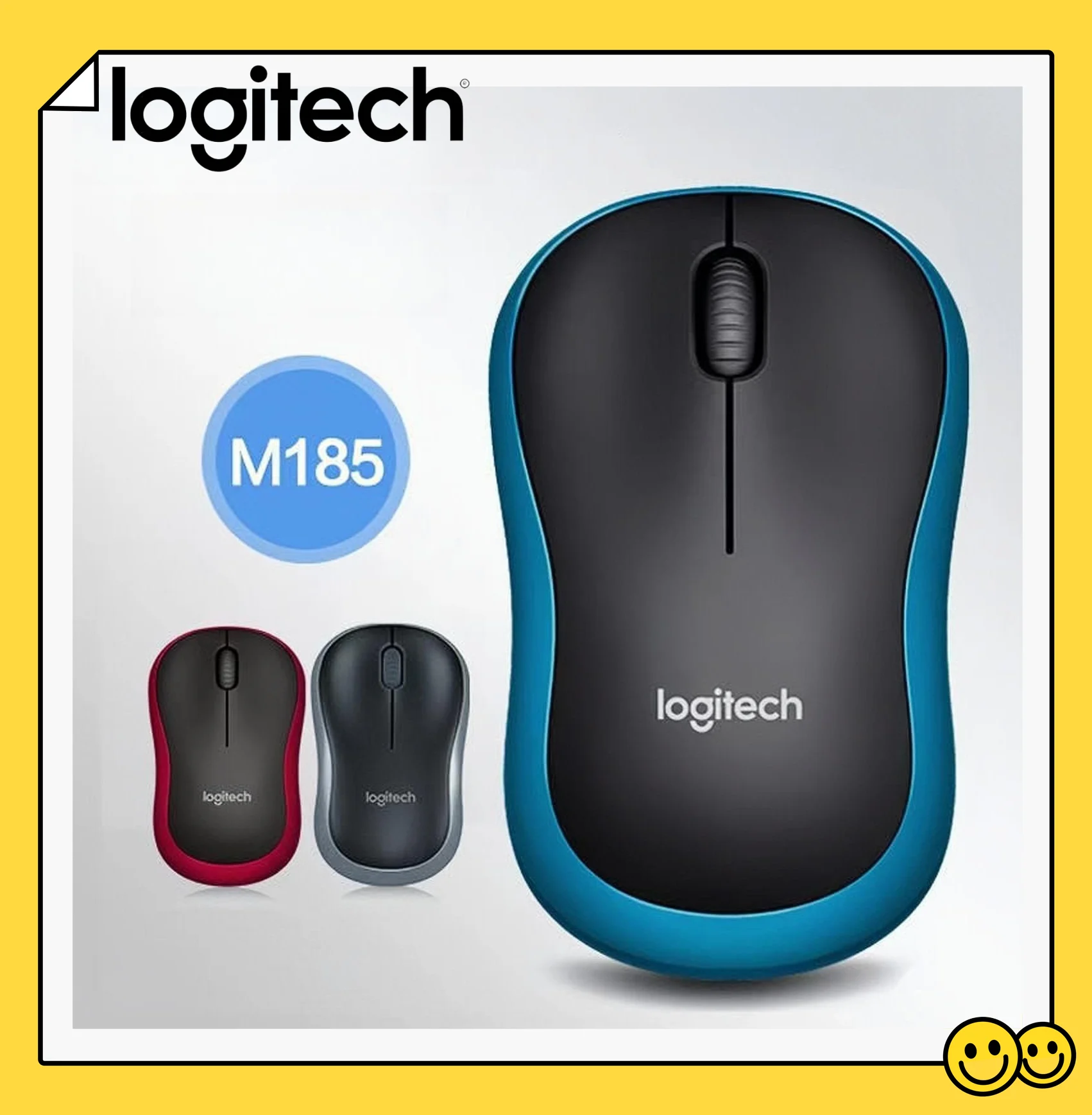 

Беспроводная мышь Logitech M185 2,4 ГГц с USB-мини-приемником, 1000 точек на дюйм, оптическая мышь с отслеживанием, срок службы батареи 12 месяцев