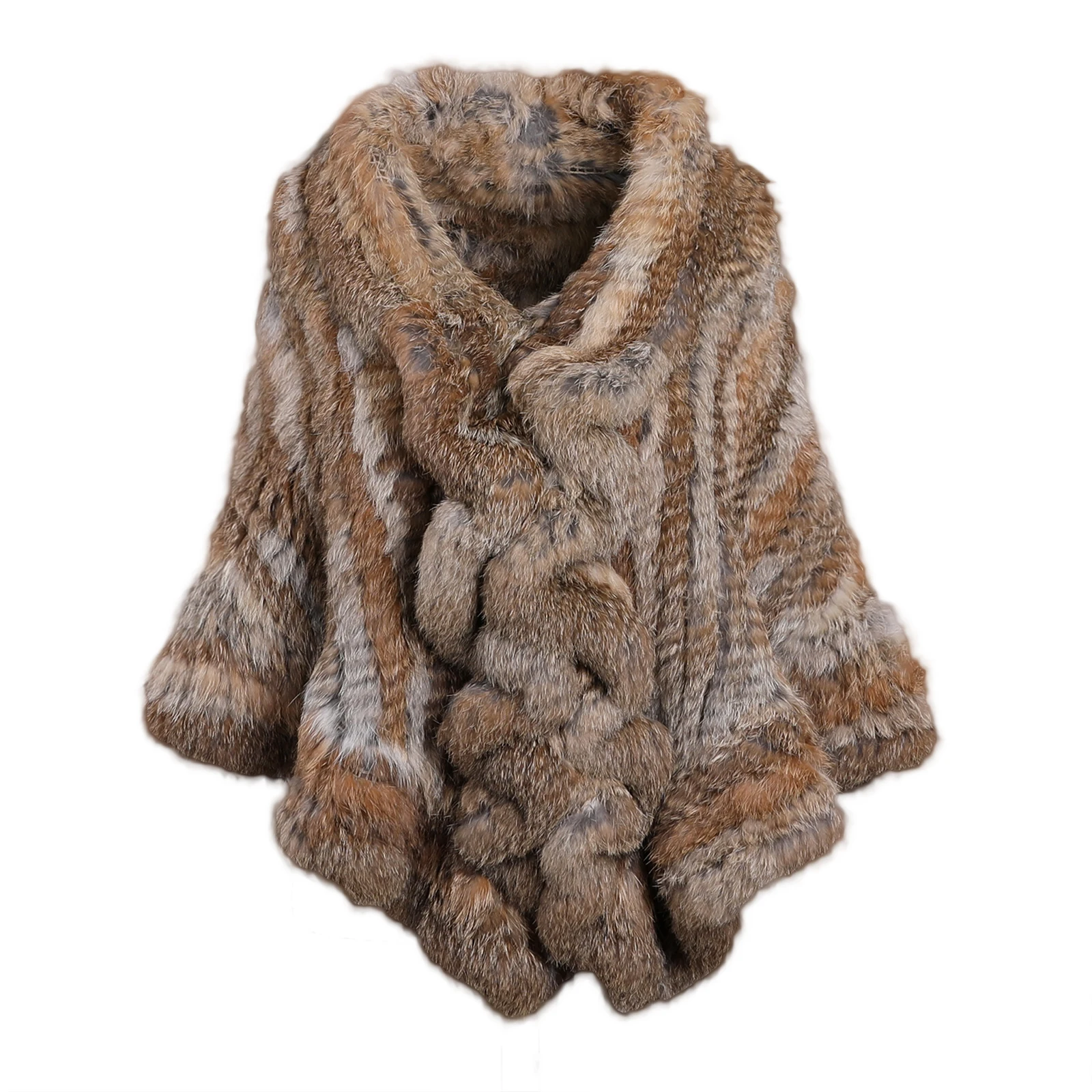 BOONJOVIA kobiety zimowe naturalne prawdziwe futro z dzianiny królik peleryna zimowy ciepły szal Pashmina wieczór weselny Poncho projektant Stole