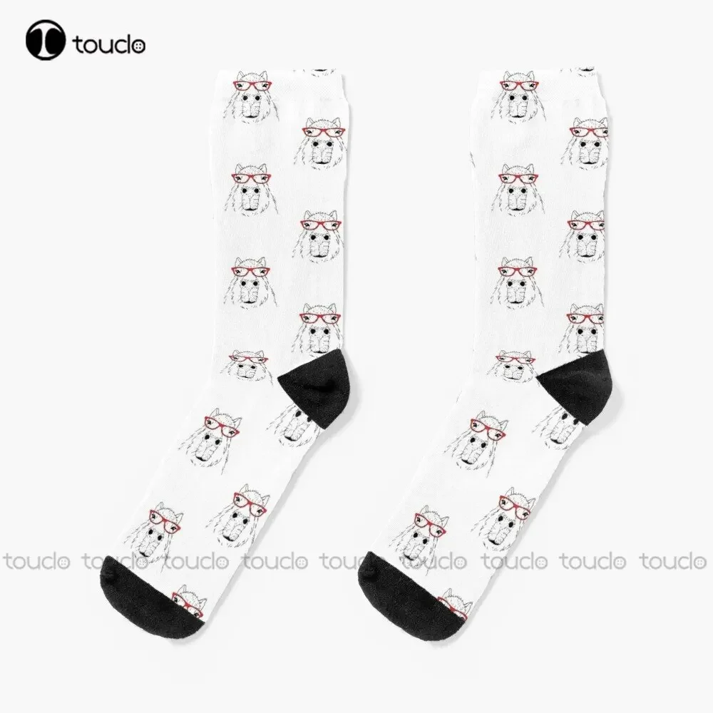 Capybara Socks Girl Socks Personalized Custom Unisex Adult Teen Youth Socks 360° Digital Print Custom Gift Streetwear Cartoon