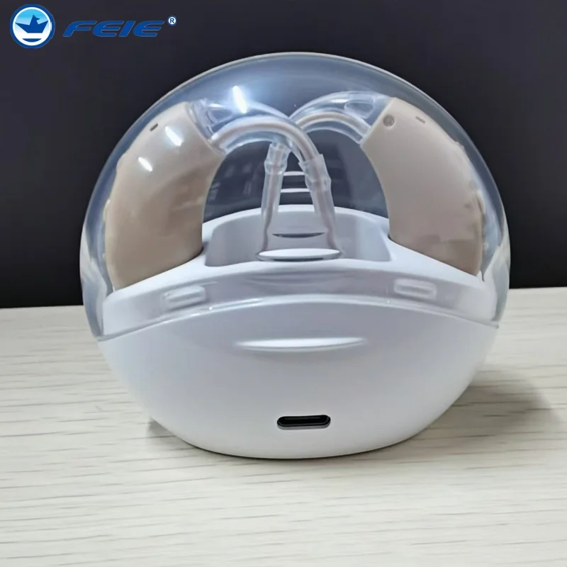 2024 Simulation Rechargeable Hearing Aid RIC Earphones Deaf Adjustable USB Rechargeable Speaker Amplified Sound Elderly Ear Care