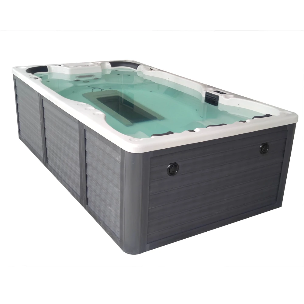 Freestanding Endless Spa Pool Swim Spa Backyard Whirlpool Massage Bathtub Hot Tub Outdoor For Family Party