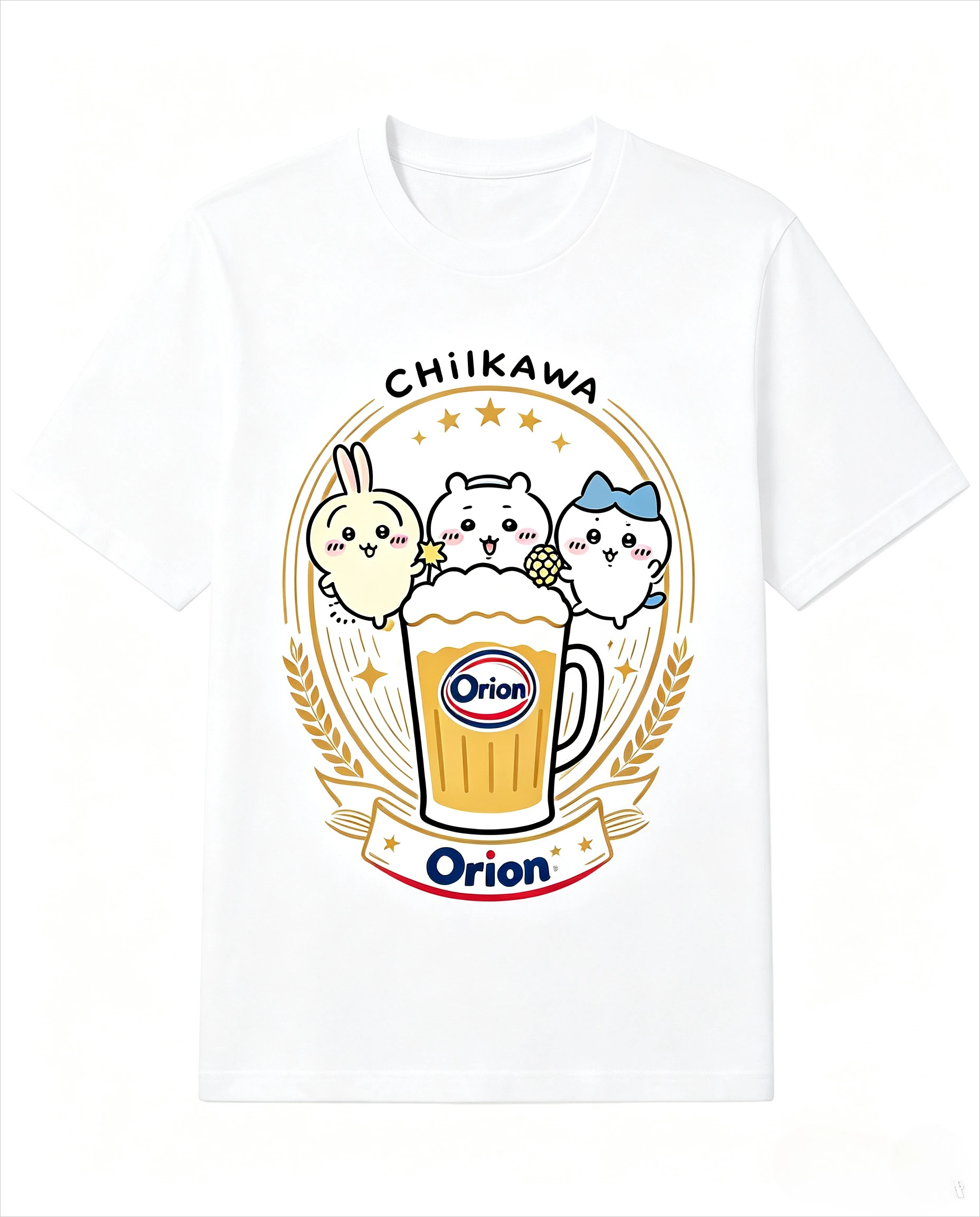 Chiikawa Anime Cartoon Kawaii Neues Kurzarm-T-Shirt, vielseitig kombinierbar, locker und bequem, atmungsaktiv, schweißabsorbierend, schnelltrocknend. – Detail 6