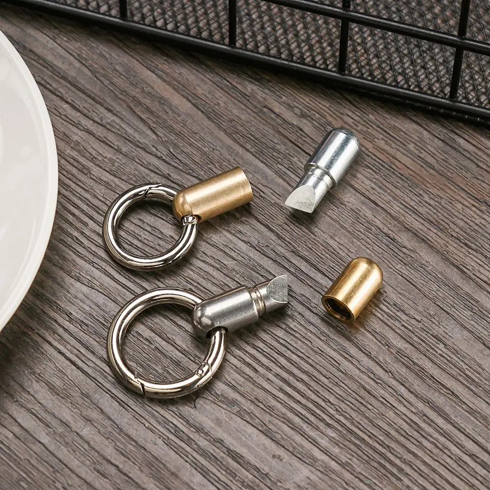 EDC Outdoor Stainless Steel Capsule Knife Tinying Mini Tools Key Ring Pendant Cutting Tool