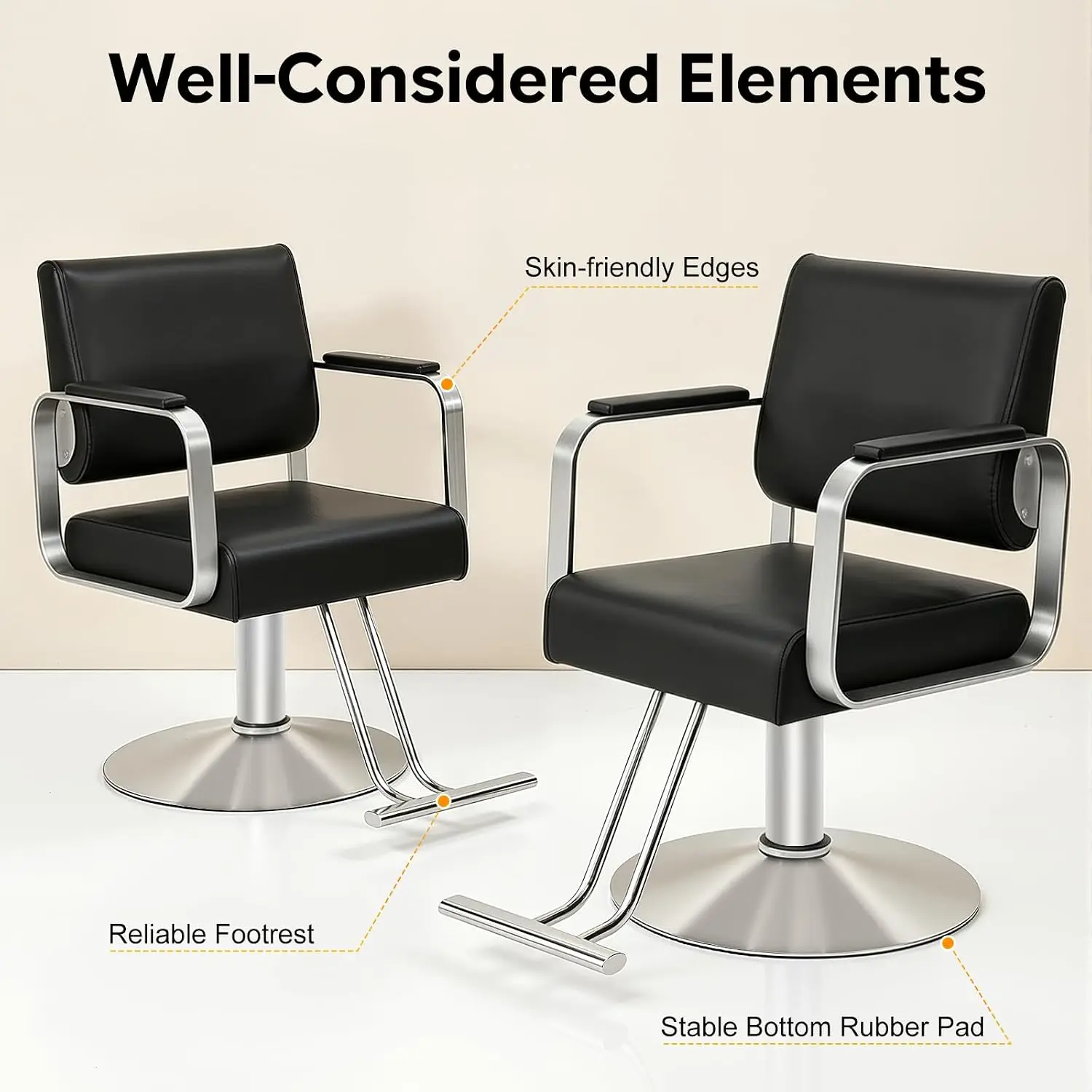 Salon Barber Chair for Hair Stylist, Hydraulic Reclining Styling Chair, Heavy Duty Tattoo Shampoo Equipment, Customized - view 5