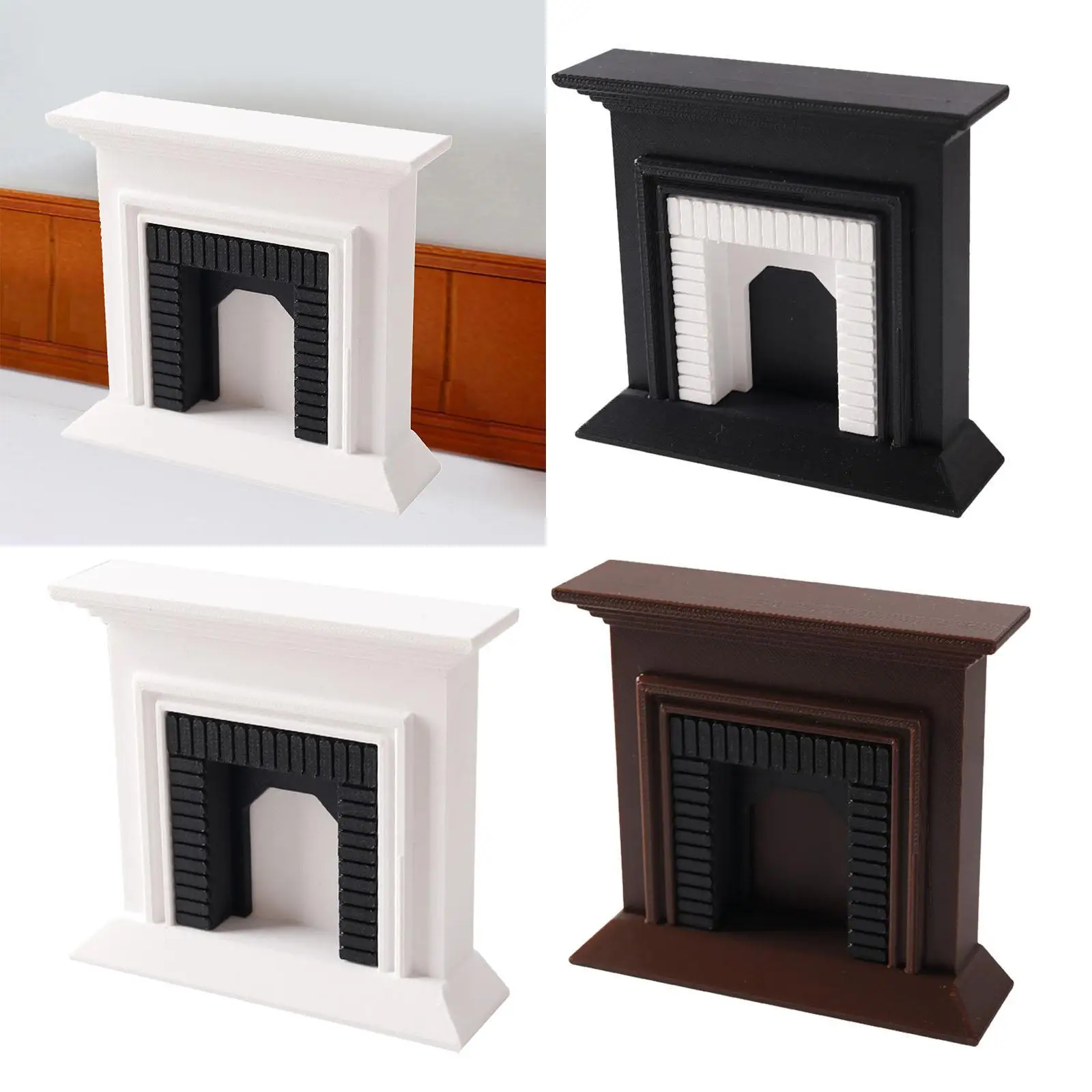 مقياس 1:12 مدفأة دمية نموذج مصغر لتزيين بيت الدمية لمناظر الحياة