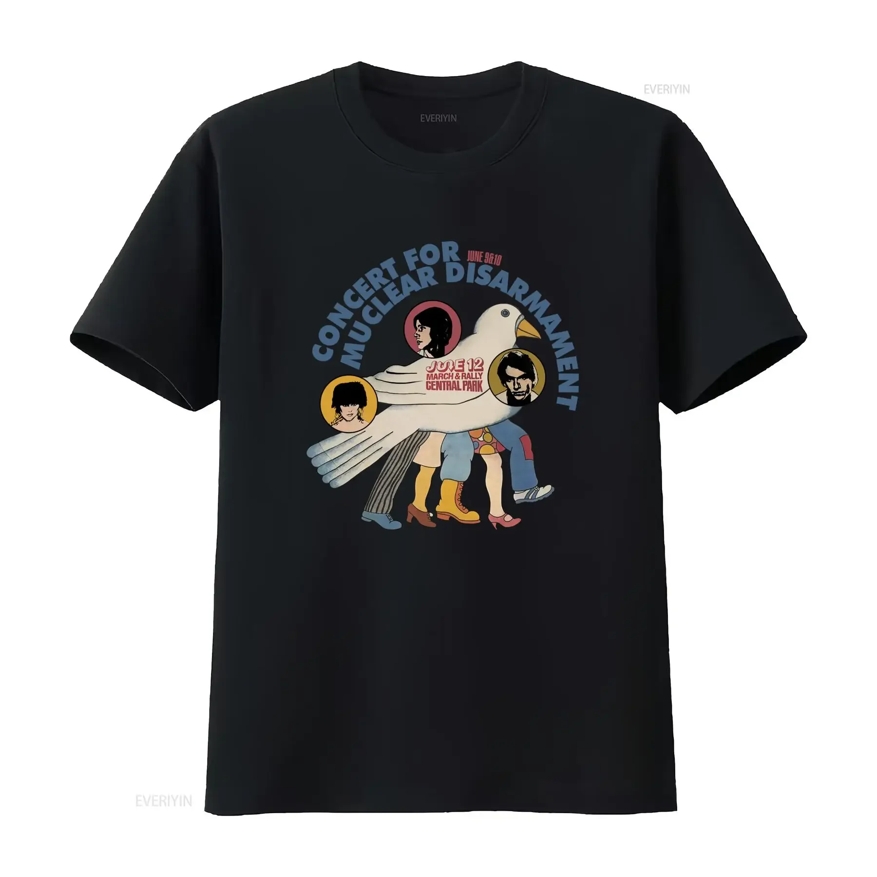 Concert For Nuclear Disarmament June 12 March Rally Central Park NY T Shirt  vintage Washed Stylish fashion designer clothes