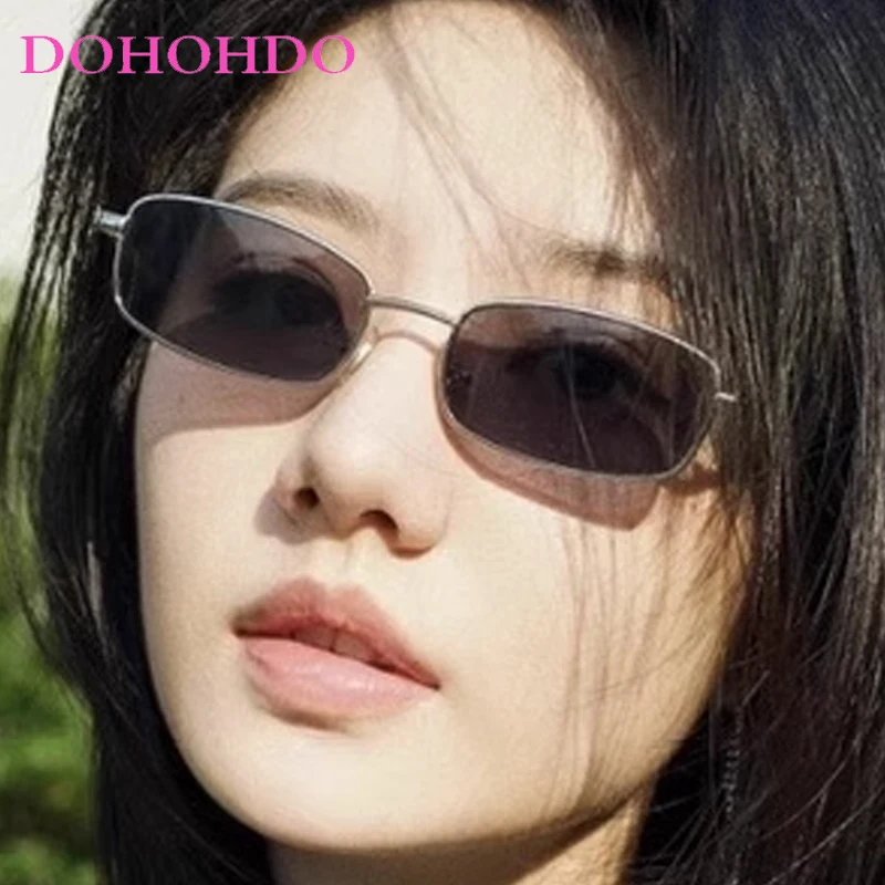 

Vintage Small Rectangle Sunglasses Men Women Fashion Luxury Brand Design Steampunk Metal Frame Driving Sunglasses Unisex UV400