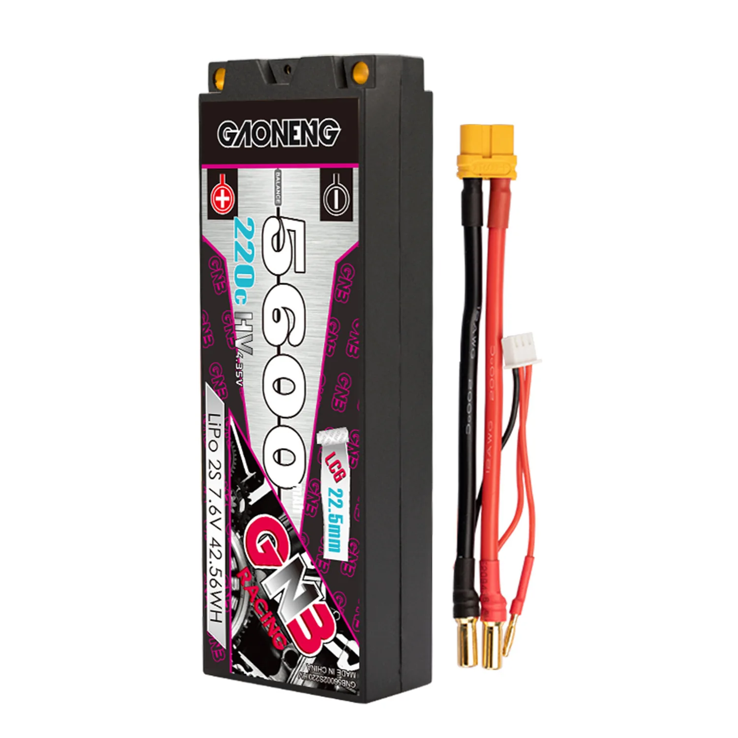 HV MAX 220c 2s 5600mAh bateria Lipo dla RC samochody wyścigowe cztery części zamienne do jazdy terenowej GNB 7.6v akumulator