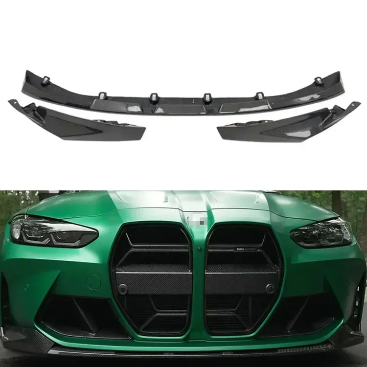 

Good Carbon Fiber Front Bumper Lip Spoiler Chin Splitter 2021+ G82 M4 3-pc Mp Style for Bmw G80 M3 G82 G83 M4