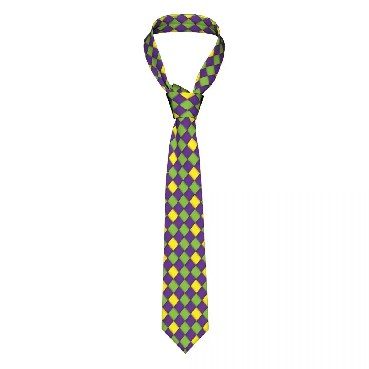 Casual Arrowhead Skinny Mardi Gras Wicker Pattern Necktie Slim Tie For Party Formal 