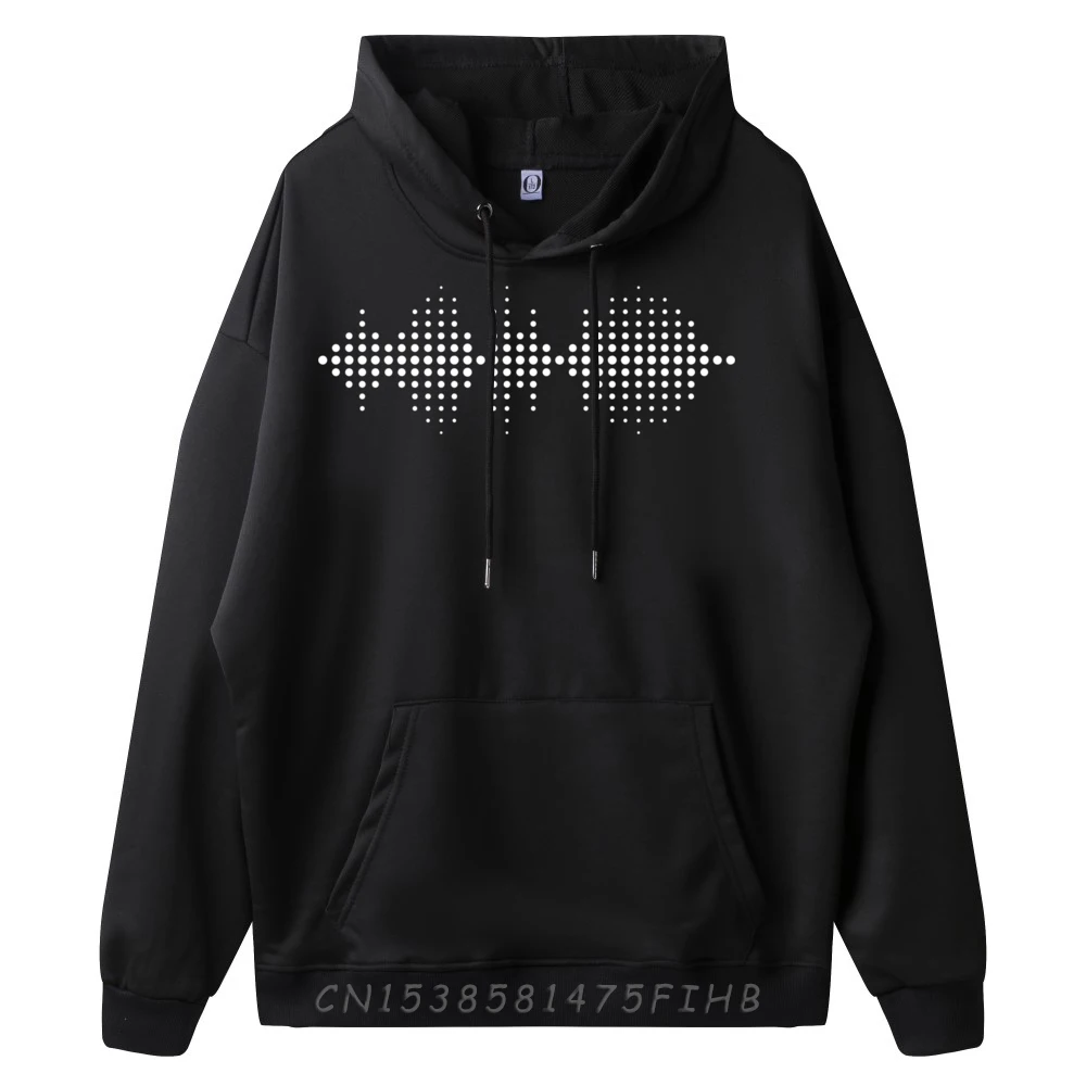 Audio Wave Sound Engineer Music Producer DJ Cream Hoodies Camisetas Happy New Years