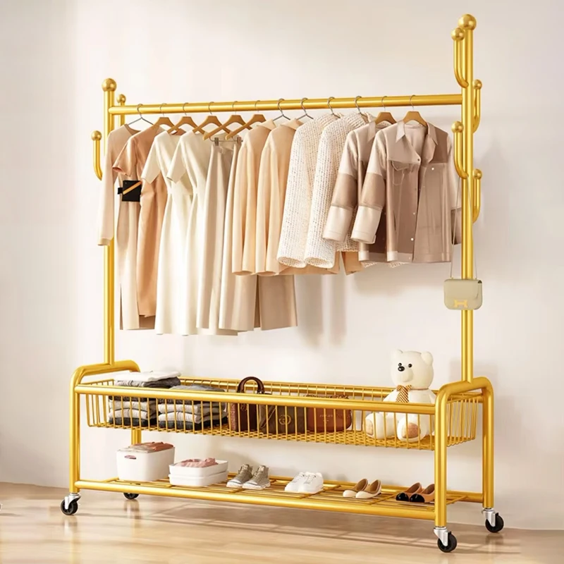 

Metal Furniture Storage Rack Clothes Rack Coat Clothing Rack Wardrobe System Stand Hangers Room Shelf Storage Wall Shelves