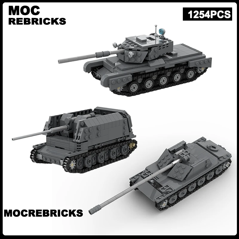 

Military Series Pz. Sfl. IVc Rhm.-Borsig Waffenträger Charioteer Tank Destroyer MOC Building Block Model Toy Brick Xmas Gifts