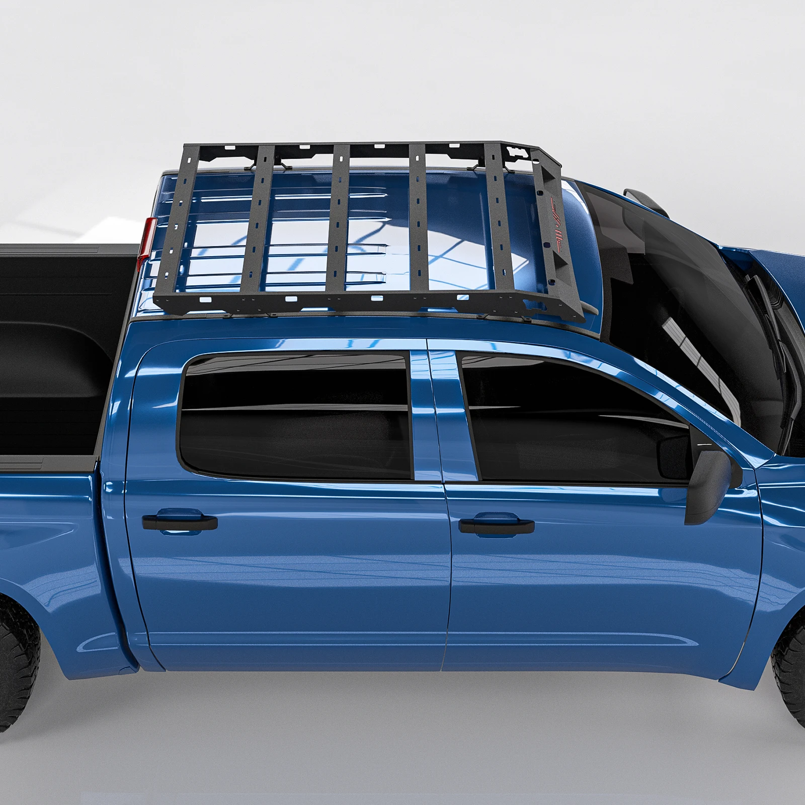 رفوف السقف لسيارة Toyota Tundra CrewMax (طاقم) موديلات الكابينة سلة البضائع/رف الأمتعة إطار قابل للإزالة مع أضواء LED #6