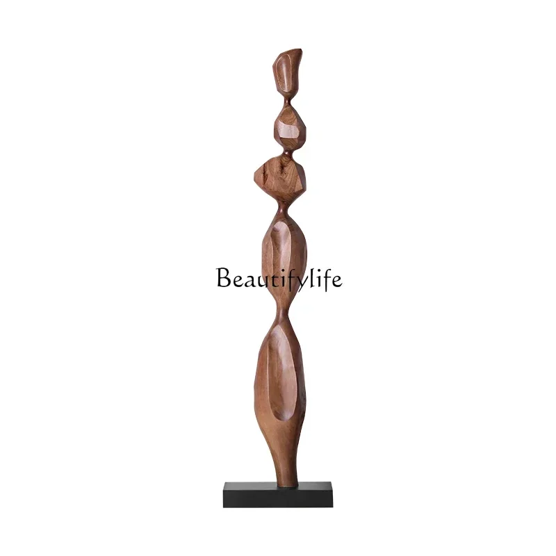 

FG26Art sculpture floor-to-ceiling ornaments B & B tea room entrance hotel creative wood carving soft decoration