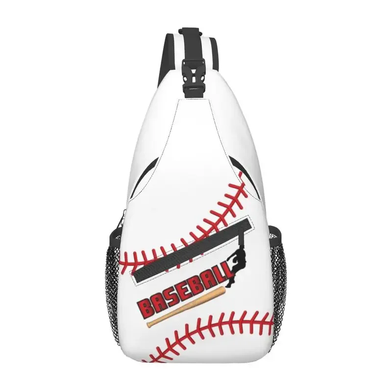 Fashion Baseball Sport Pattern Crossbody Sling Backpack Men Shoulder Chest Bags for Travel Cycling