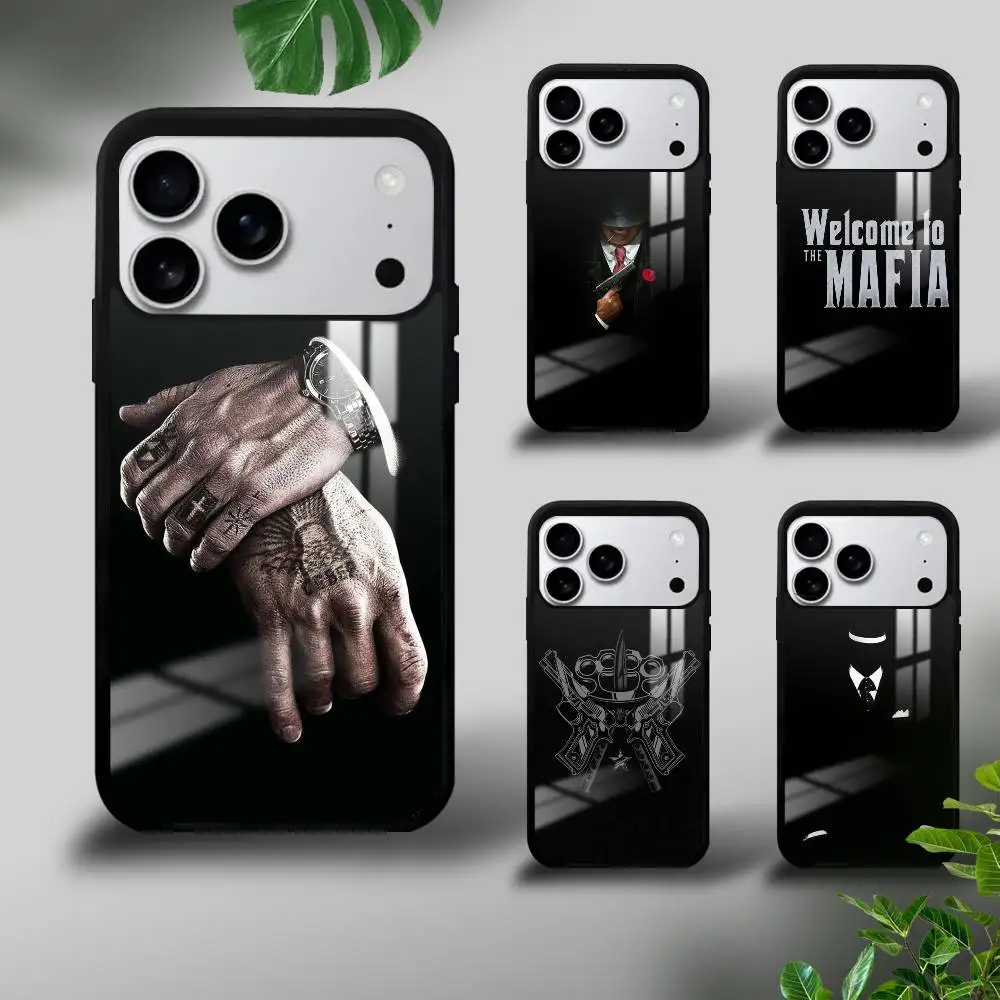 

Cool Russian Mafia Phone Case For iPhone 17 16 15 14 13 12 11 Pro Max Mini Plus Hard Mirror Funda