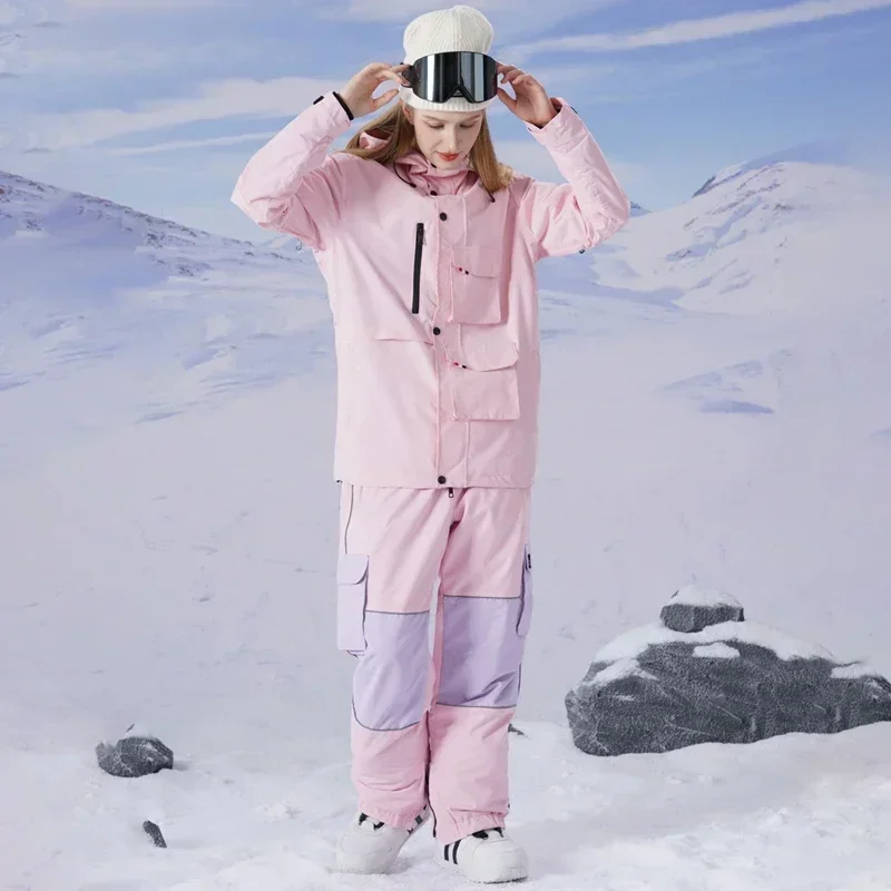 Winter Women Snowboard Suits Outdoor Mountain Alpine Clothes Sport Man Ski Sets Jacket Pants 2025 Insulated Female Snow Costumes