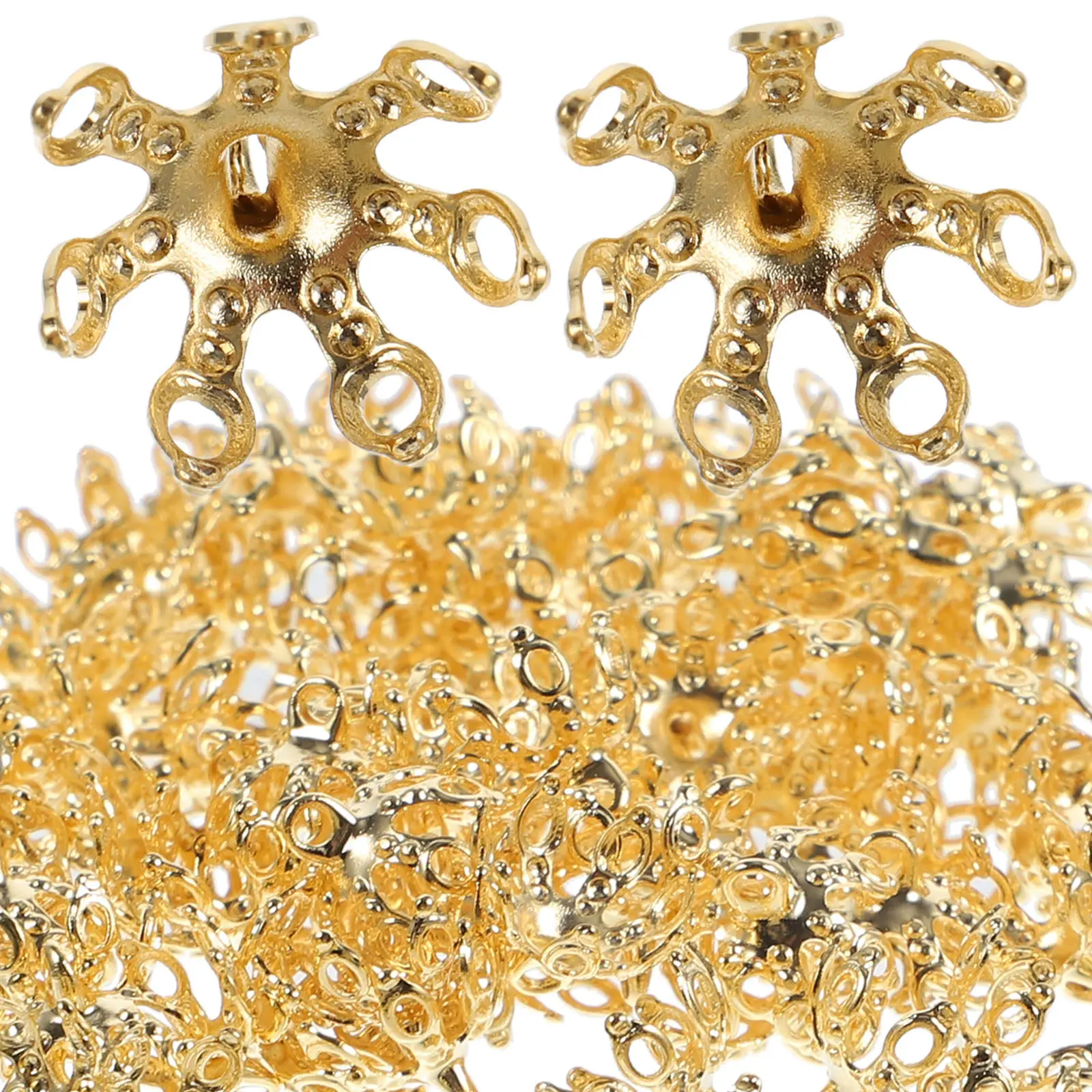 

100 шт. медных колпачков для бусин, заглушки для подвесок, легкие, для самостоятельного изготовления браслетов, ожерелий, ювелирных изделий, фурнитура для бусин, аксессуары для волос