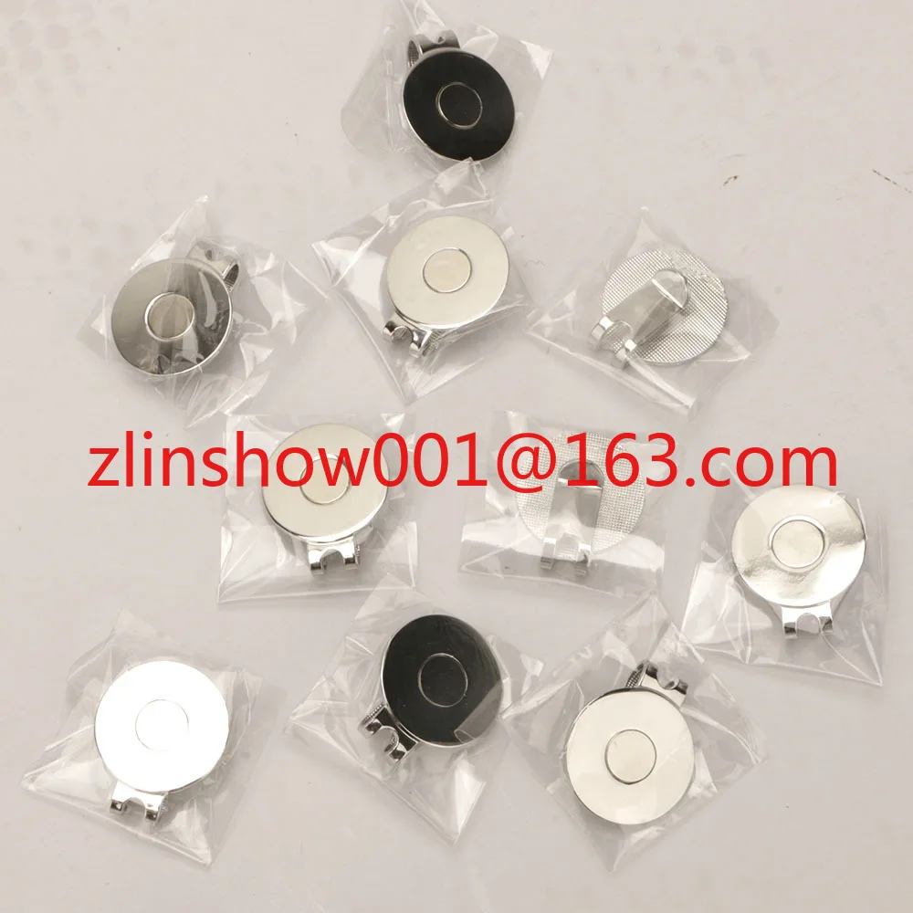 

New golf cap clip golf 25mm round coin silver golf position marker with magnet