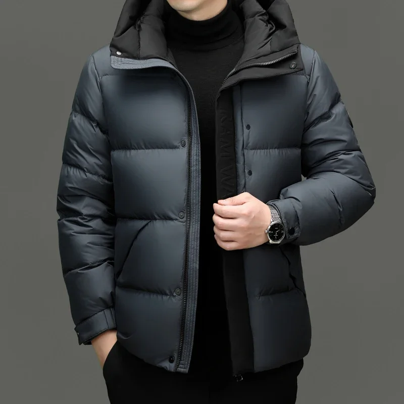 

YEAE Hooded Short Down Jacket Duck Down Padding Designer Clothes Men Lightweight Padded Jackets Coats for Men Casual Man Sack