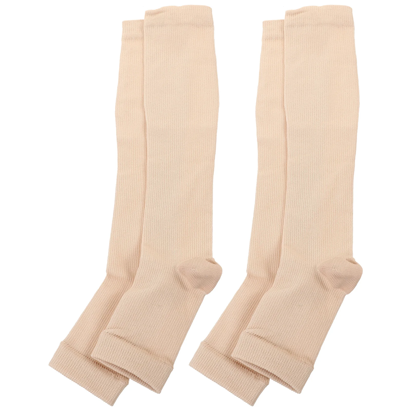 

2Pairs Calf Compression Socks Stretchable Breathable Sports Sleeve Relieve Leg Fatigue Improve Circulation Calf Support