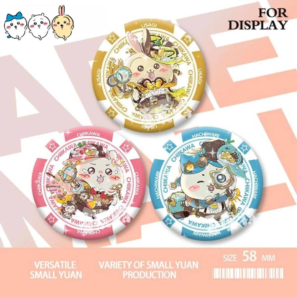

Cartoon Animation Cute Laser Badge Student Gift Chiikawa Hachiware Usagi Fan Gift Usagi Girl Gift