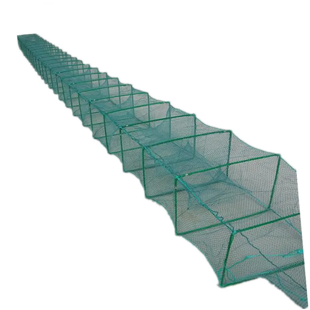 

11 м рыболовная клетка большая рамка клетка для креветок прочная клетка с узлом материал рыболовные сети Аксессуары для улицы