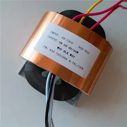 R Core Transformer 50W Dual 9V R40 Transformers 230V To 9V-0-9V 2.7A R Type Transformer custom copper shield Power amplifier