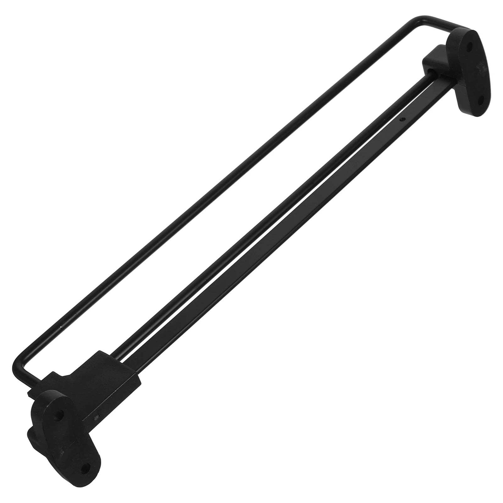 

Telescopic Clothes Rail Closet Rod Extender Plastic Hanging Hanger Pull Out Retractable Black Storage Wardrobe